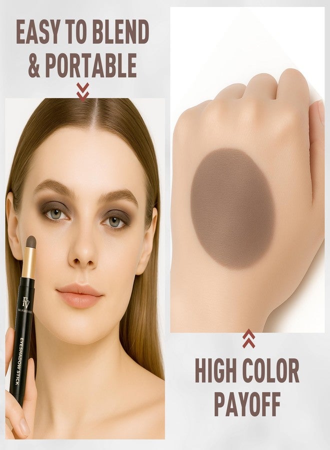 FV Matte Cream Eyeshadow Stick, Waterproof, Long-Lasting Cream Shadow, High Pigment Easy to Apply Eyeshadow Makeup, Stone Matte - Image 5