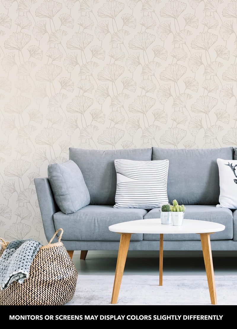 NuWallpaper Silver Hikarigaoka Peel and Stick Wallpaper, NUS3578 - Image 2