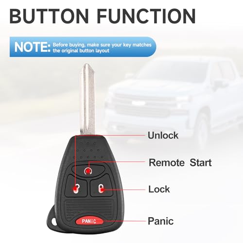 LYFUCESS Key Fob Replacement Fits for Jeep Wrangler 2009 2010 2011 2012 2013 2014 2015 2016 2017 2018 Compass Patriot 2010-2017 Car Keyless Entry Remote OHT692713A - Image 4