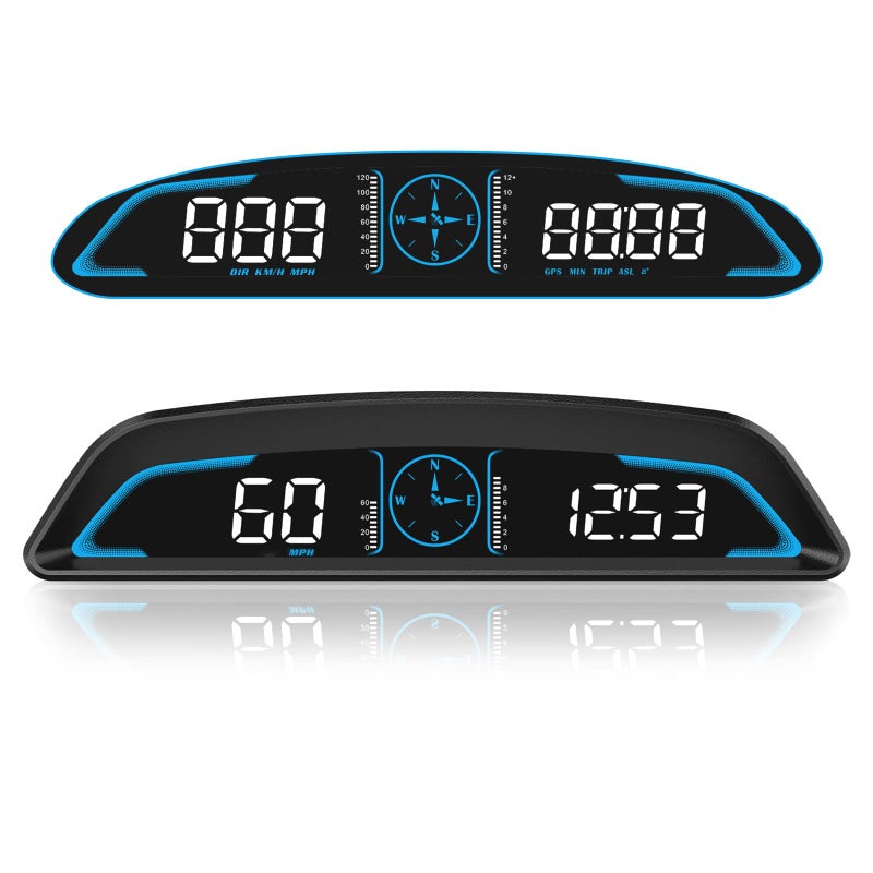 SinoTrack Digital GPS Speedometer Universal Heads Up Display for Car 5.5 inch Large LCD Display HUD with MPH Speed Fatigued Driving Alert Overspeed Alarm Trip Meter for All Vehicle - Image 1