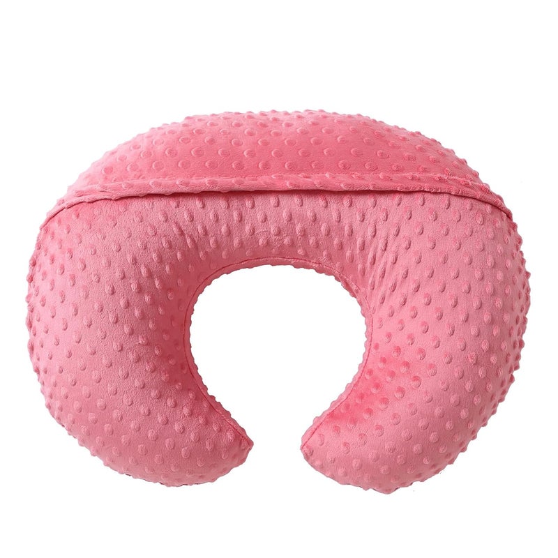 QUENESS Nursing Pillow Cover Breastfeeding Pillow Cases Plush Dot Slipcover (StrawberryRed) - Image 2