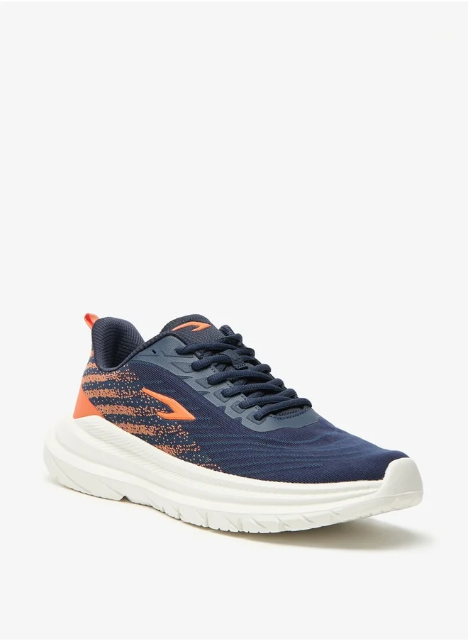 Dash Colourblock Sports Shoes with Lace-up Closure