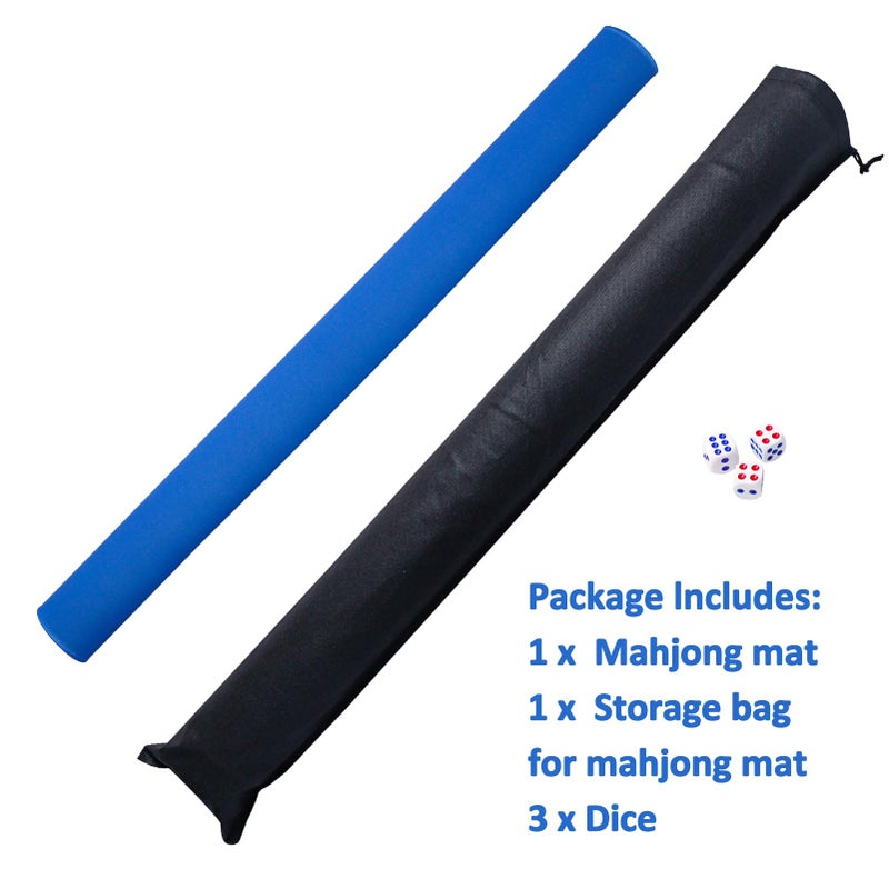 GUSTARIA Large Mahjong Mat with Black Carrying Bag (Blue,31.5 inches), Anti Slip and Noise Reduction Table Cover for Mahjong, Poker, Card Games, Dominoes, Board Games, Slip Resistant Mat - Image 4