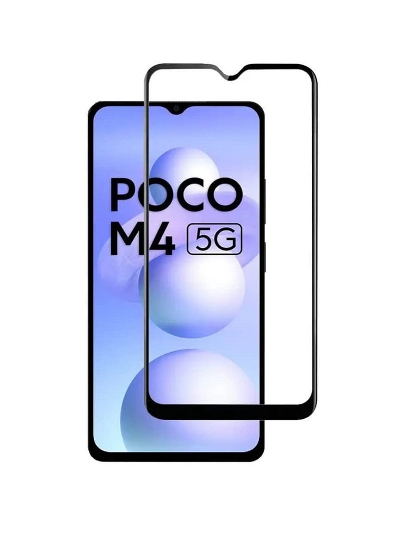 Super Tempered Glass Screen Protector 5D Designed For Xiaomi Poco M4 5G Full Glue Edge to Edge Full Screen Coverage And Bubble Free - Image 1