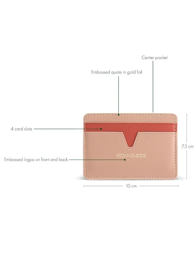 Veganologie Cider Apple Leather Multi Slot Card Holder (Vegan Leather)