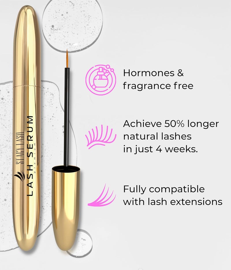 Stacy Lash Serum For Eyelash Growth And Thickness Eyelash Serum 5Ml Eyelash Growth Serum For Enhancing Natural LashesPremium Biotin Treatment - Image 3