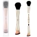 Yolev Travel Makeup Brush Set 4 In 1 Makeup Brush With Case Dual Ended Mini Travel Size Makeup Brushes FoundationBlush Brush Eyeshadow Brush Concealer Brush for Cosmetic Make Up Gold - Image 2
