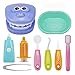 OPTSPTOY 9PCS Plastic Simulation Dentist Play Set Medical Kit Pretend Toy for Kids Hygienic Habbit Cultivation Role Play Game for Children 6 Colors Simple OPP Bag Packaging Mixed Color - Image 2