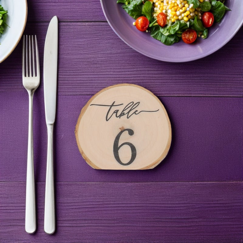 10pcs Rustic Wood Bark Table Numbers 1-10 Natural Semicircle Numbers Signs for Wedding Reception Baby Shower Anniversary Parties Decorations - Image 3