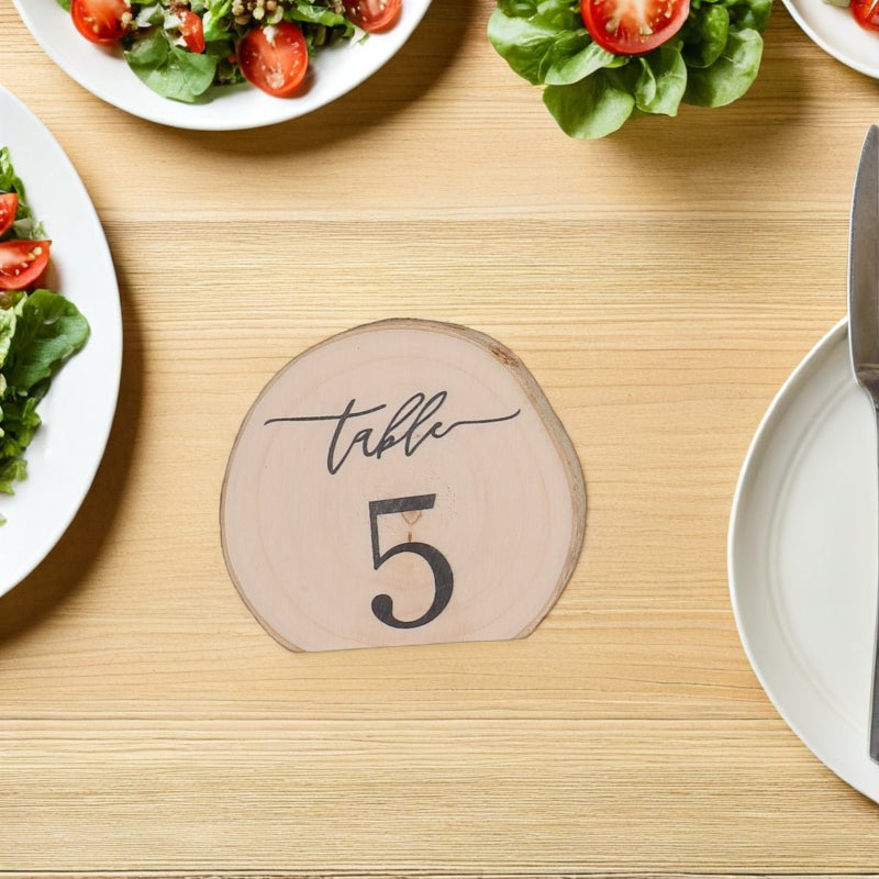 10pcs Rustic Wood Bark Table Numbers 1-10 Natural Semicircle Numbers Signs for Wedding Reception Baby Shower Anniversary Parties Decorations - Image 2