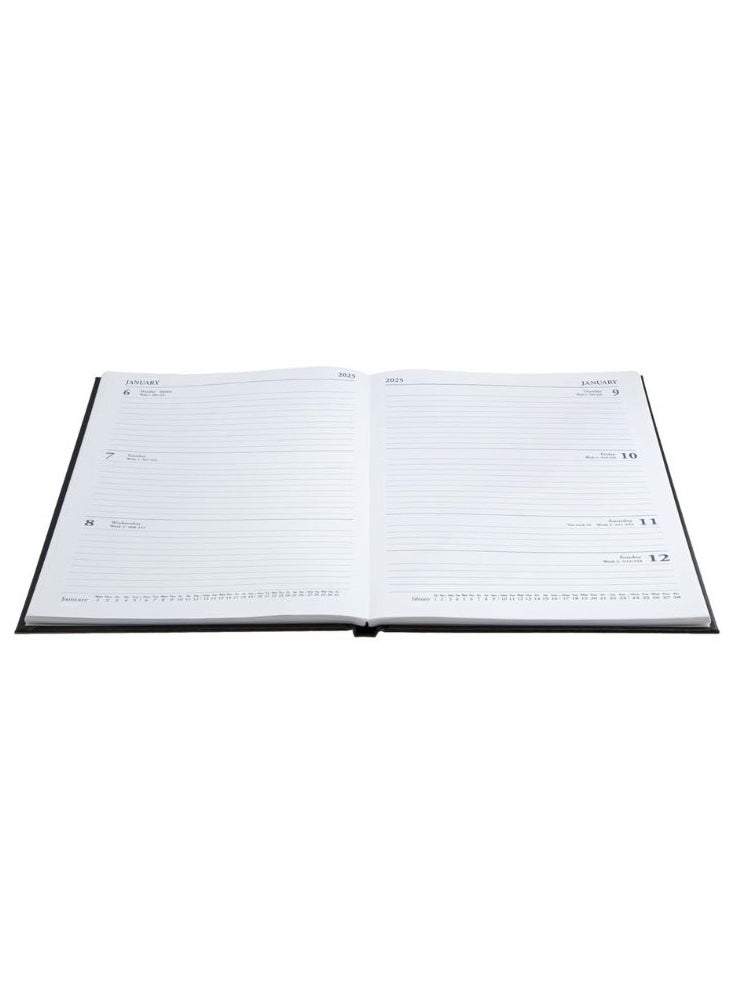 Collins - Collins Standard Desk Mid Year Diary Planner A5 Week to View Academic Year 2024-25 FSC Paper - Red - Weekly Mid Year Journal for Students - Image 1