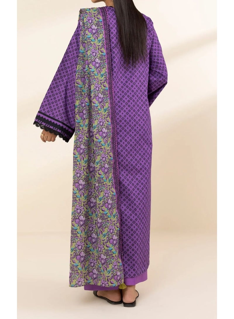 Fabric Pakistani Printed Unstitched Lawn Dress 3 Piece - Image 1
