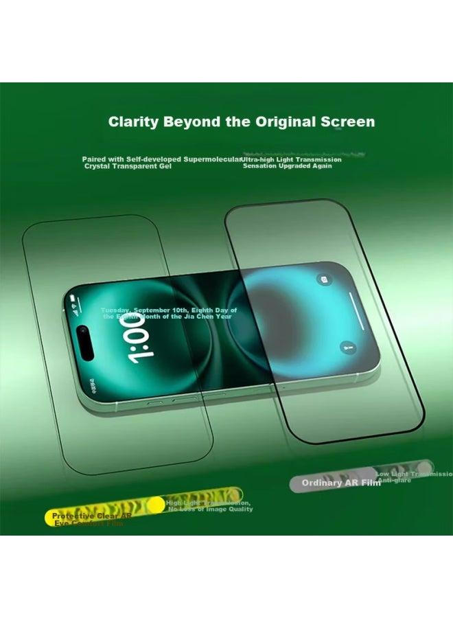 Bosqing Bausch & Lomb Tempered Glass Screen Protector For Apple 13 Pro Max, Full Coverage Anti-reflective Anti-glare Shatterproof Anti-fingerprint Protective Film For Iphone 14 Plus - Image 4