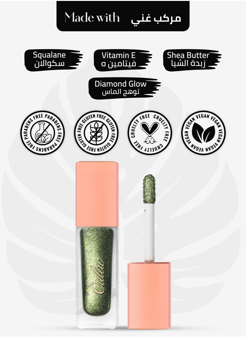 Oulac Liquid Glitter Eyeshadow - Metallic & Shimmer Formula, Intense Sparkle Eyeshadow, Eyeliner & Highlighter, Fine Sparkle & Glow, Blendable, Crease-Resistant, Vegan & Cruelty-Free, Long-Lasting, 5.4g - Wreth Nebula - 20  - Image 2