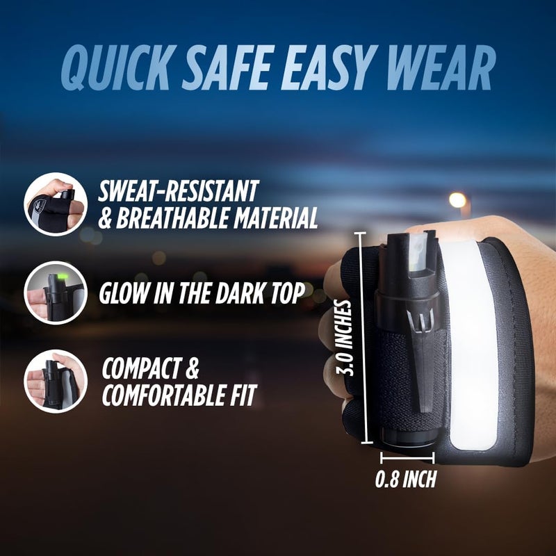 Guard Dog Security Pepper Spray Self Defense, 16ft Range, Concealed Hand Sleeve, Sweatproof, Quick Access and Personal Protection for Outdoor Safety - Image 3