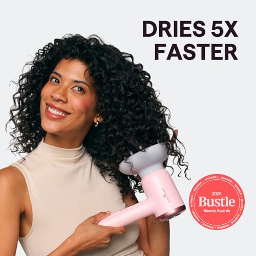 wavytalk Hair Dryer, Wavytalk Turblow Pro Fast Drying Blow Dryer with Diffuser, High Speed Hair Dryer with 110,000 RPM, Pro Negative Ions for Reduces Damage, Frizz Smoothing, 3 Speeds & 3 Temps, Pink - Image 2
