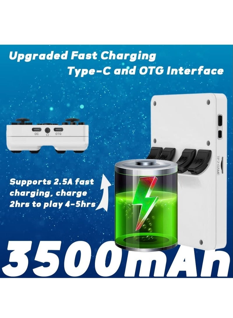 RGB20S Handheld Game Console with Retro Open Source System, Preloaded 15000+ Games, RK3326 3.5-Inch 4:3 IPS Screen for Children's Gifts (White) - Image 3