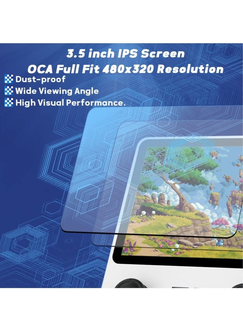 RGB20S Handheld Game Console with Retro Open Source System, Preloaded 15000+ Games, RK3326 3.5-Inch 4:3 IPS Screen for Children's Gifts (White) - Image 5