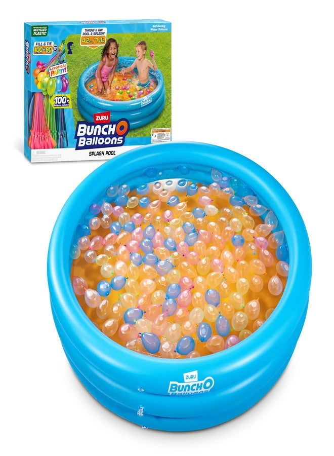 Bunch O Balloons Original Bunch O Balloons Splash Pool with Tropical Party 100+ Rapid-Filling Self Sealing Water Balloons by ZURU, Water Balloon for Family, Kids, Teens and Adults, Summer and Outdoor Toy - Image 1