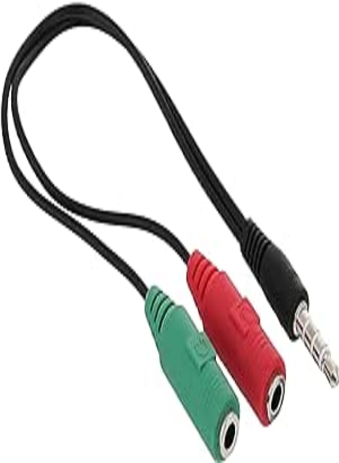 OR Microphone mic and earphone female extension audio splitter, HDMI