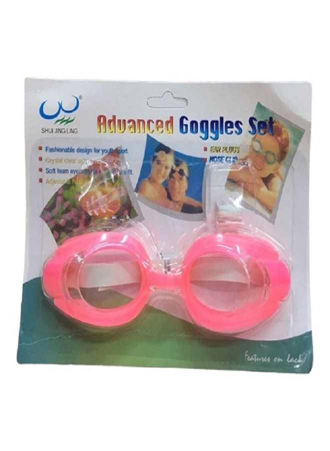 نظارات السباحة للاطفال والمراهقين لون زهري