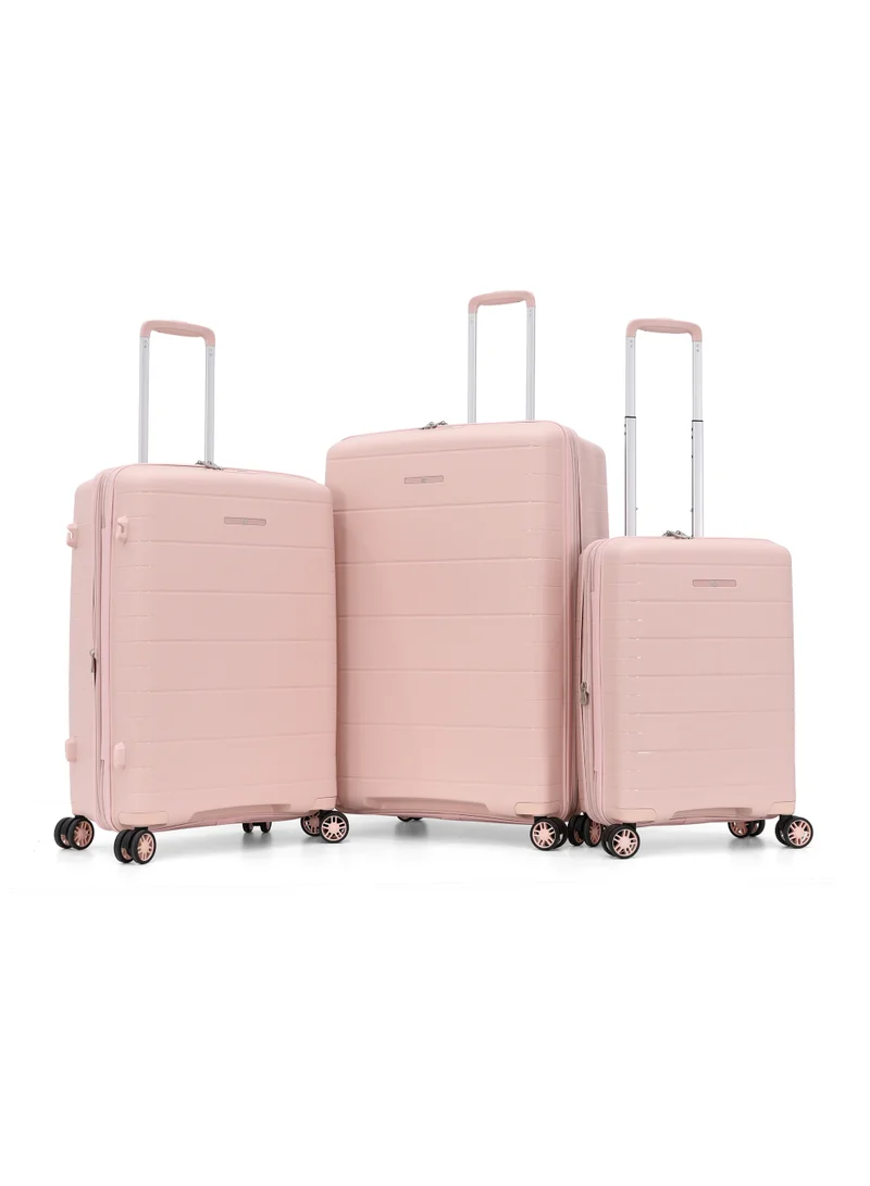 Verage  VERAGE 3 Piece Luggage Set, 28/24/20 Inch Lightweight PP Hard Shell Suitcases with 4 Spinner Wheels and TSA Lock, Durable Travel Trolley Bags Set,