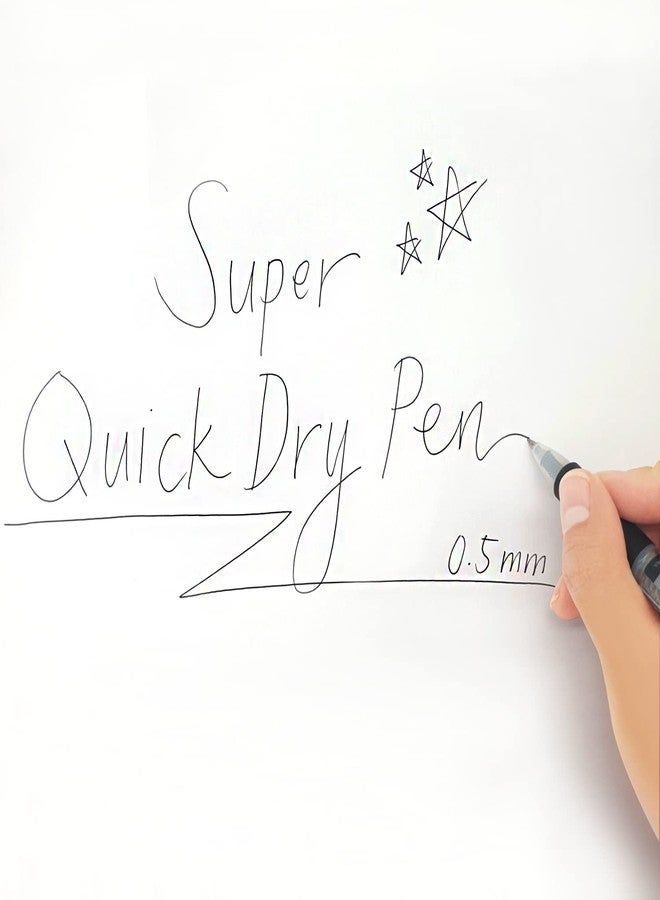 Dong-A fine point 0.5mm retractable ink gel pens quick dry ultra soft rubber grip smooth writing - Black, 12 Count - Image 3