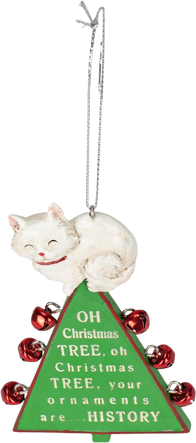 Midwest CBK ""Oh Christmas Tree"" Cat Resin Christmas Ornament - Image 1