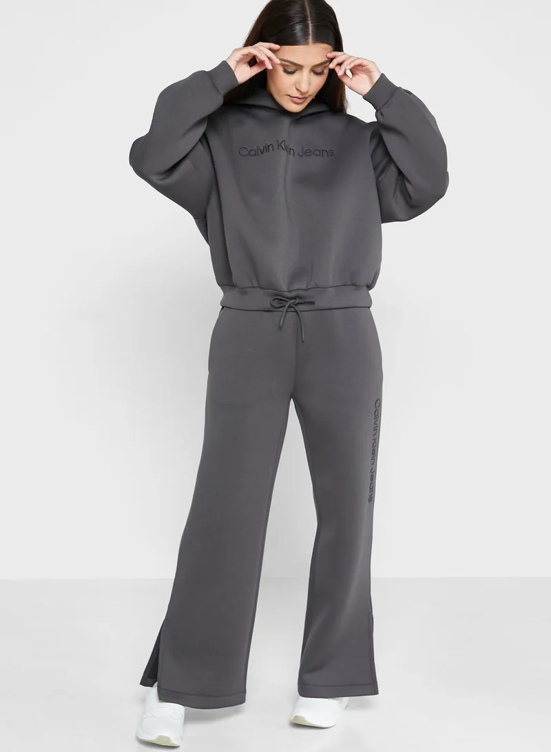 Calvin Klein Jeans Drawstring Detail Knitted Hoodie