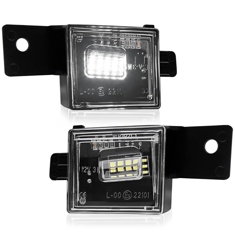LESAUCE Full LED License Plate Light Lamp Assembly Fit for 20142023 Chevy Silverado GMC Sierra 1522 Colorado Canyon Pickup Truck 6000K White Plug N Play 2PCS