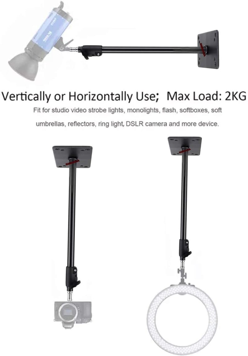 VTS ® Photography Photo Studio Extension Rod Stick Pole Arm for Short Boom, Light Stand,Light Stand Cross Arm,for Microphones (Ceiling Mount ARM) - Image 5