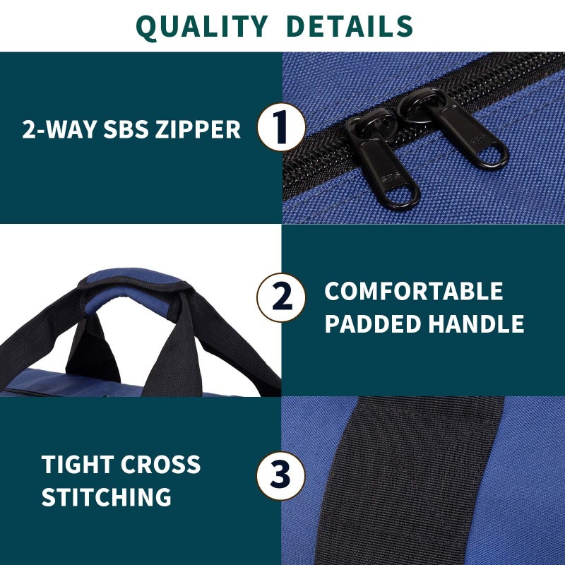 Vorspack Extra Large Duffle Bag for Travel - 100L Duffel Bag for Men Gear Bag for Storage Foldable Weekender Bag for Overnight Camping - Blue - Image 5