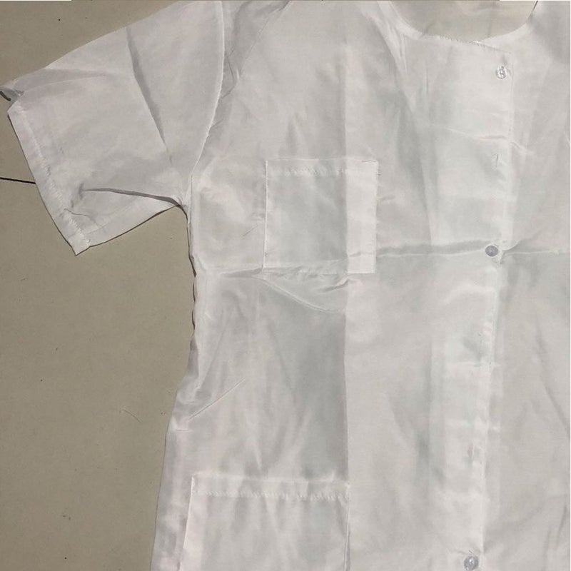 Short Sleeve Working Suit Shirts Clothes Cosplay Shirt (White, Size XL) - Image 2