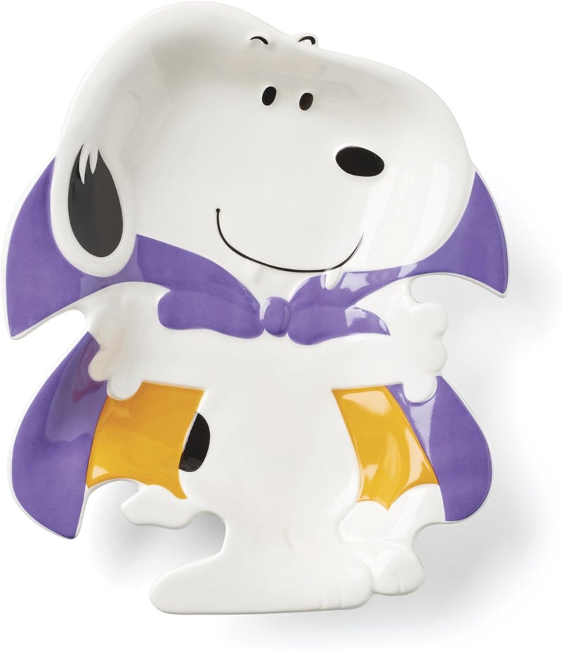 LENOX Candy Dish, The Great Pumpkin Figural Treat Dish, Handwash Only, Durable Porcelain Dish Tray, Halloween Decor Indoor, Halloween Table Decorations, Snoopy Design, Fall Decor (8 x 6.5 x 1-inch) - Image 1