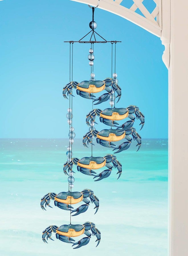 Sunset Vista Designs Kathy Hatch Great Outdoors Land and Sea Collection 18" Garden Wind Chime - Blue Crab - Image 2