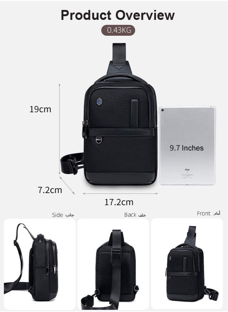 ARCTIC HUNTER Casual Shoulder Bag, Business Chest Sling Bag with Tablet Compartment for Men  - Image 3