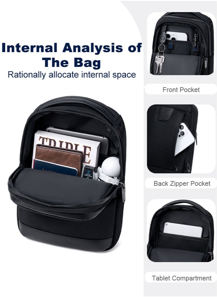 ARCTIC HUNTER Casual Shoulder Bag, Business Chest Sling Bag with Tablet Compartment for Men  - Image 4