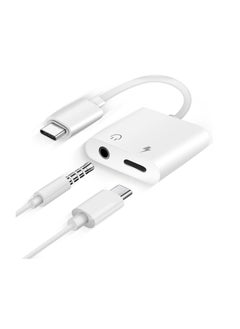 USB C 3.5mm Headphone Adapter Charger AUX to Headphone Converter Compatible with MacBook Pro iPad Huawei Mate 30 Samsung S10_ OnePlus 7 Pixel 4X. White - pzsku/ZD84B223ABB0FEC0CD2EBZ/45/_/1740335067/af8cb05f-86a1-410e-8c57-f6082c1833d7