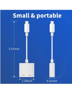 USB C 3.5mm Headphone Adapter Charger AUX to Headphone Converter Compatible with MacBook Pro iPad Huawei Mate 30 Samsung S10_ OnePlus 7 Pixel 4X. White - pzsku/ZD84B223ABB0FEC0CD2EBZ/45/_/1740335097/33763770-da40-487f-9d95-a67fc4fc7a19