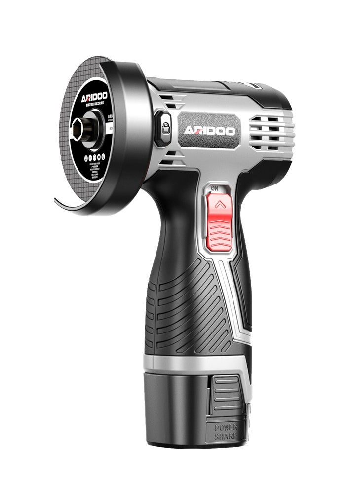 ARIDOO Angle Grinder Tool, Mini Angle Grinder, Cordless Electric Angle Grinding Tool 16.8V 28000RPM with 2PCS 3000mAh Battery, Nylon Cutting Blade-s/Grinding Disc/Metal Cutting Disc  - Image 2