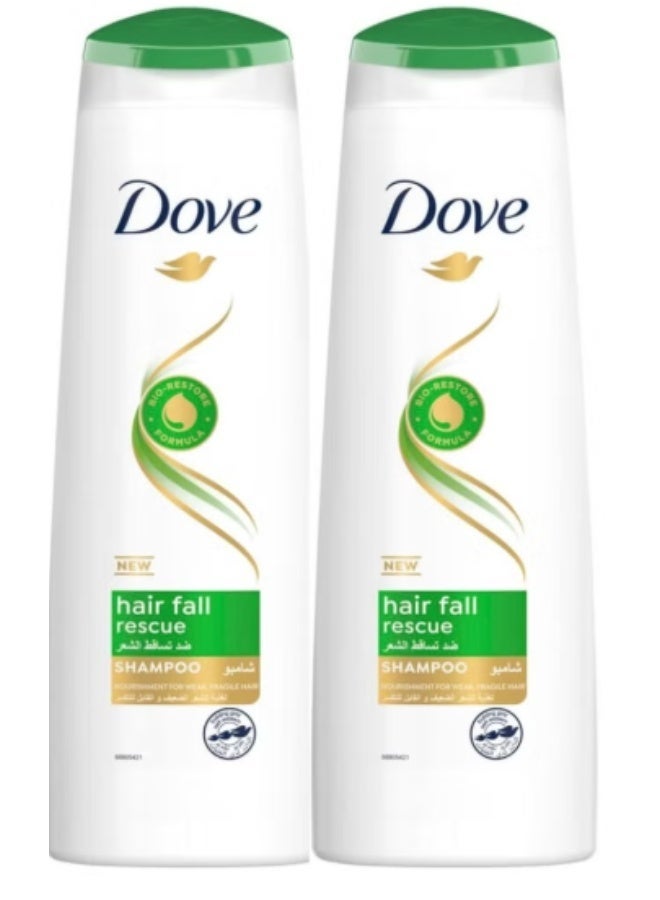 Dove Hair Fall Rescue Shampoo 400ml pack of 2 - Image 1