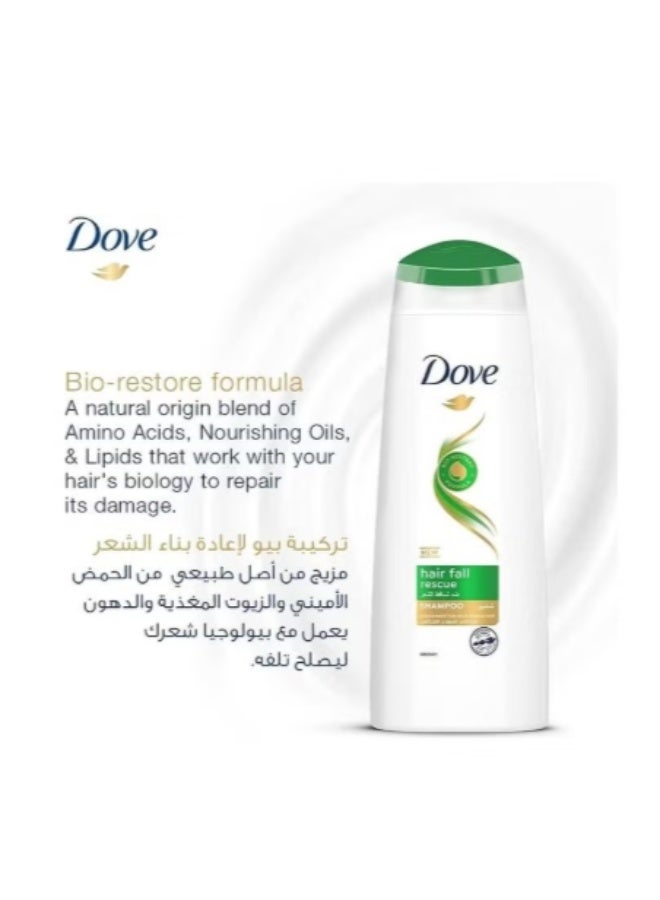 Dove Hair Fall Rescue Shampoo 400ml pack of 2 - Image 2