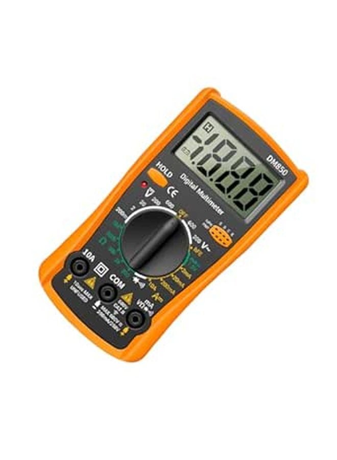Yellow Digital Multimeter Handheld Electrical Tester Voltage Current Resistance Meter For Home Repair - Image 1