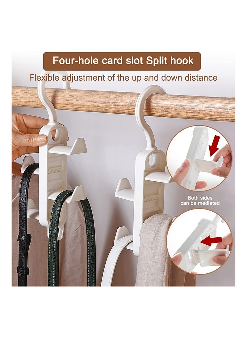 KASTWAVE Purse Organizer, for Closet-Women's Purse Hangers, Hanging Purse Storage, Space Saving Plastic Hooks, Durable Purse Rack, Handbag Storage and Organizer, 2 Pack 8 Hooks (White) - Image 5