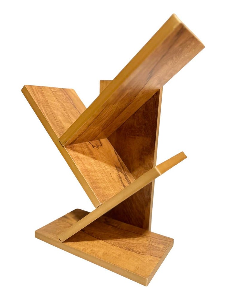 SBF Furniture SBF Furniture Wooden Book RackSpace Saver Engineered Wood Book Shelf for HomeLiving Room and OfficeTable Top Free Standing OrganizerModern Tree Shape Bookcase Chiku Light DIYDoItYourself - Image 4