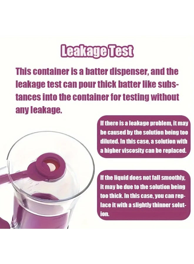 موزع عجينة الفطائر من البلاستيك الآمن للطعام مقاوم للتسرب للفطائر وكب كيك ووافل تحكم دقيق في الحصص سهل التنظيف متين أداة خبز منزلية - Image 3