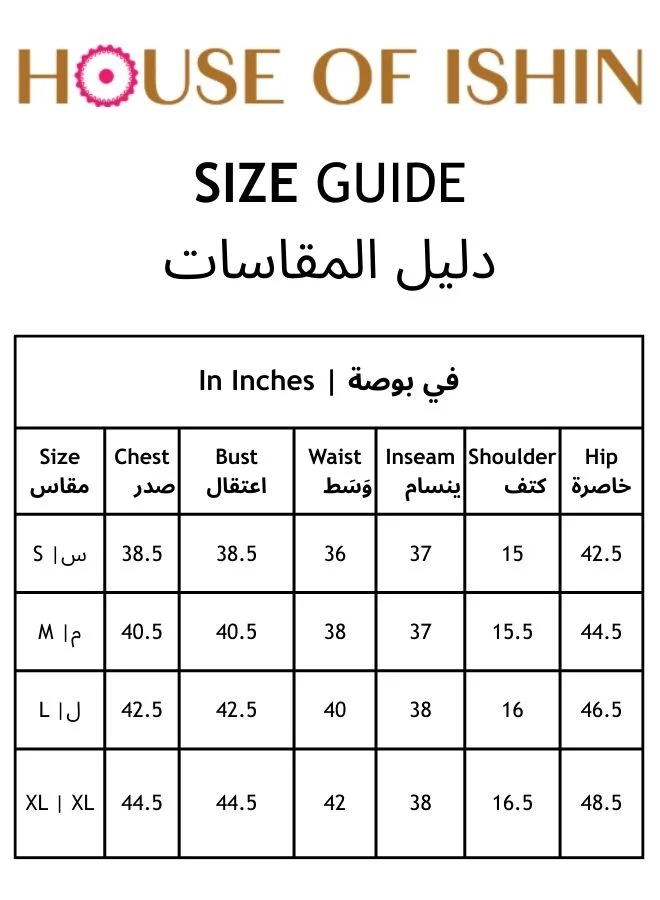 ISHIN  Women Floral Printed Regular Thread Work Kurta With Trousers & With Dupatta for Women | Best Price UAE