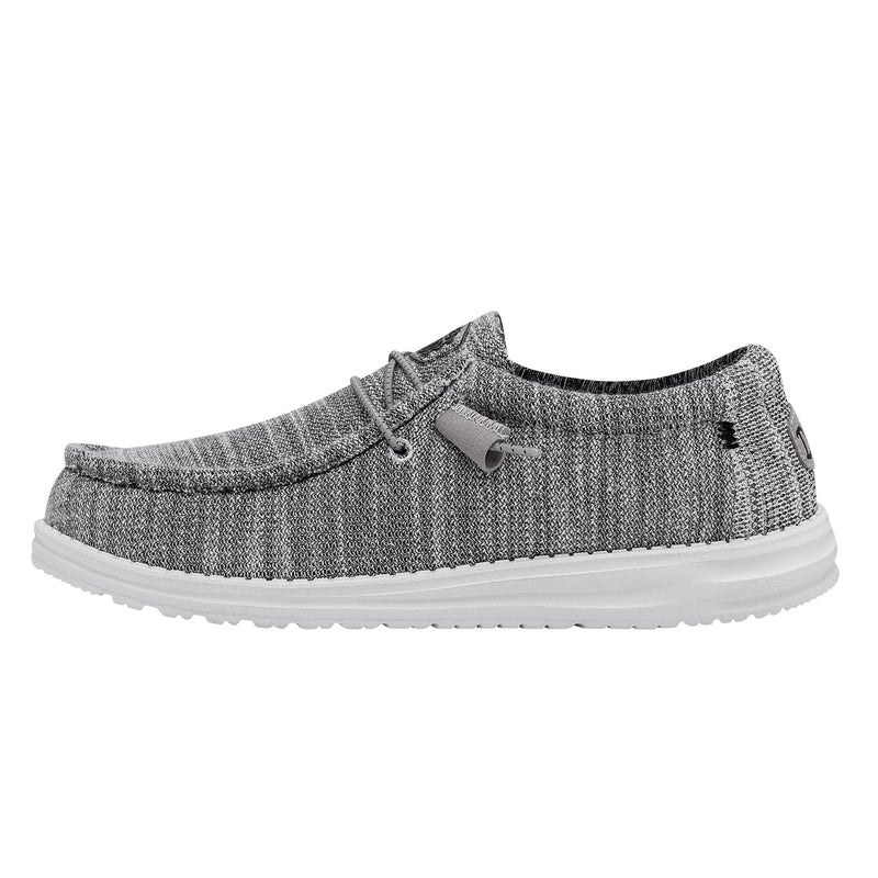 HEYDUDE Men's Wally Stretch Mix Granite Size 8| Men's Loafers | Men's Slip On Shoes | Comfortable & Light-Weight - Image 1