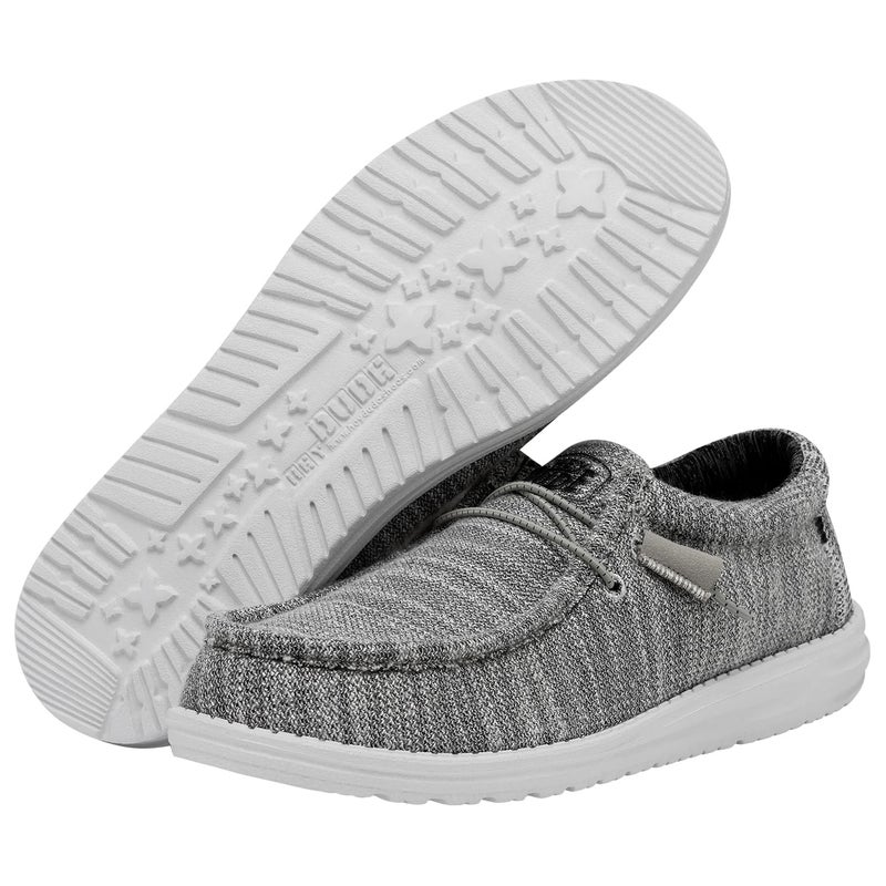 HEYDUDE Men's Wally Stretch Mix Granite Size 8| Men's Loafers | Men's Slip On Shoes | Comfortable & Light-Weight - Image 3