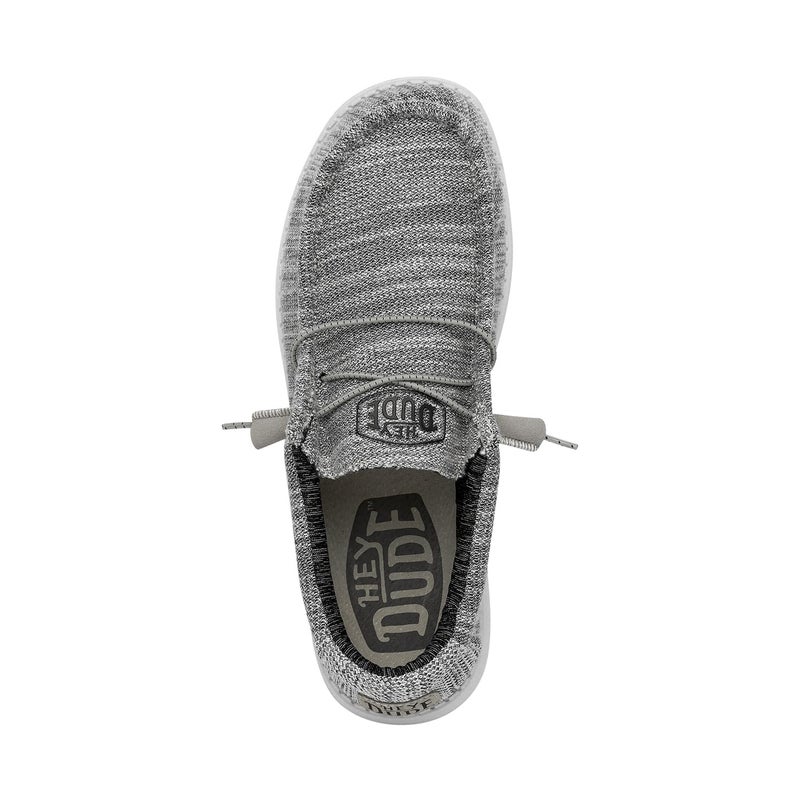 HEYDUDE Men's Wally Stretch Mix Granite Size 8| Men's Loafers | Men's Slip On Shoes | Comfortable & Light-Weight - Image 2